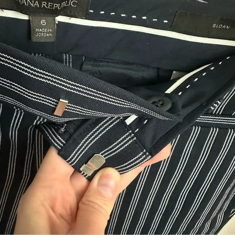 Banana Republic Sloan Skinny-Fit Stripe Pants NWT Size 6 Office Sophisticated